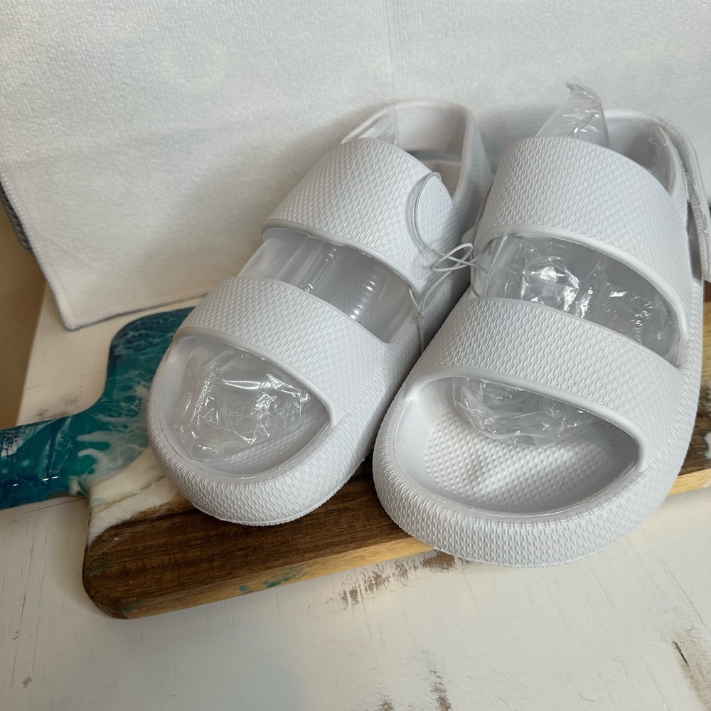 White Cloud Slide Sandals